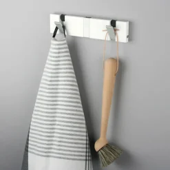 Perchero de pared Knax 20 cm, blanco