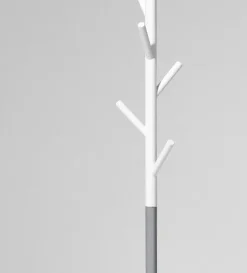 Perchero de pie Sticks, blanco-plata