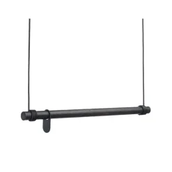 Perchero Swing, Oak black, l, cuerda negra