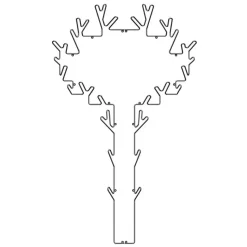 Perchero Tree, negro
