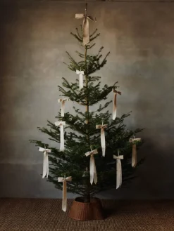 Pie de árbol Drape braided tree skirt, Natural