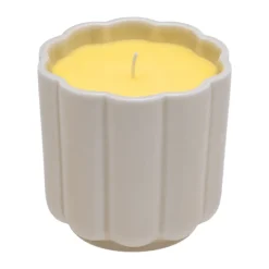 Play luz en forma de cerámica redonda, Beige-amarillo