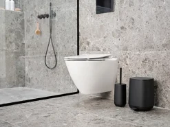 Portaescobillas baño Time 36 cm, Black