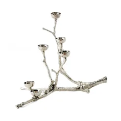 Portavelas ardilla Twiggy 30 cm, Plateado