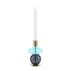 Portavelas Bubble 14 cm, Azul-smoke