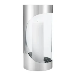 Portavelas Chrome contours hurricane 33 cm, Acero inoxidable