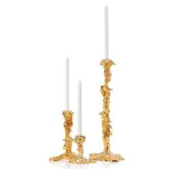 Portavelas Drip L 25 cm, Dorado