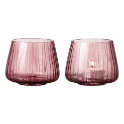 Portavelas Kusintha 7,5 cm 2 unidades, Rosa
