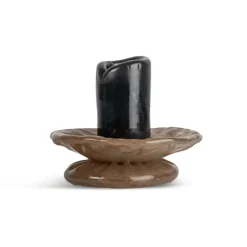 Portavelas Lara XS 9 cm, Negro-beige