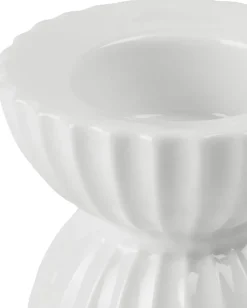 Portavelas Lyngby Tura Ø8 cm, blanco