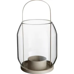Portavelas para vela alargada 22 cm Ernst, Beige