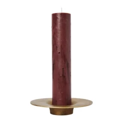Portavelas Soothe block Ø16 cm, Brass Finish