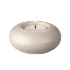 Portavelas Stone Ø9 cm, Beige