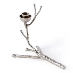 Portavelas Twiggy XS 14 cm, Plateado