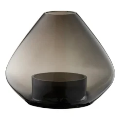 Portavelas-Jarrón Uno 12 cm, negro