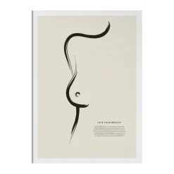 Póster Love your breasts, 50x70 cm