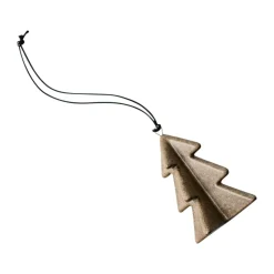 Árbol colgante de invierno 7 cm, Beige