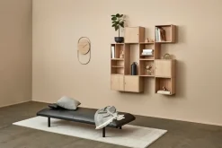 Reloj de pared A-Wall 41x76 cm, Oak-brass