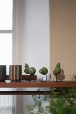Set de 2 adornos de Pascua Swedish Birds DBKD, Shiny green