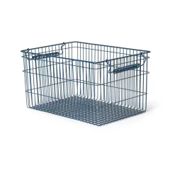 Set de 2 cestas Cala apilables, Dark blue