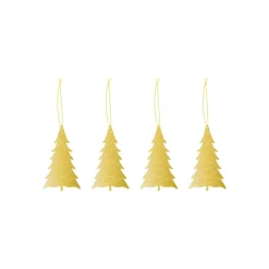 Set de 4 colgantes de navidad Cooee latón, Tree