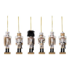 Set de 6 colgantes navideños Bloomingville, Gold