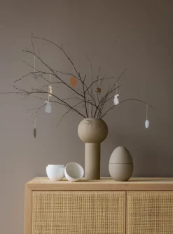 Set de 4 decoraciones de pascua Easter Deco huevo, Cafe au lait