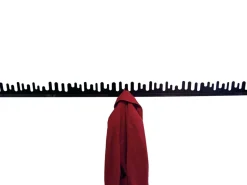 Set de 2 percheros de pared Wave, negro