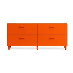 Set de 2 pies de conexión Relief, Naranja