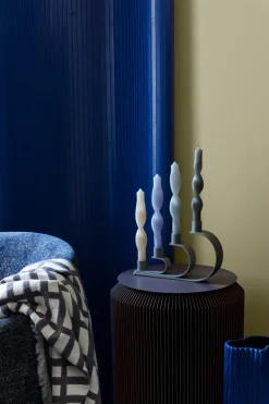Set de 2 velas en espiral Twist twisted candles 23 cm, Walnut
