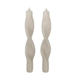 Set de 2 velas en espiral Twist twisted candles 23 cm, Rainy day