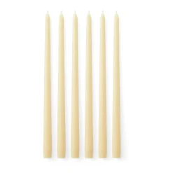 Set de 6 velas Spire 38 cm, Ivory