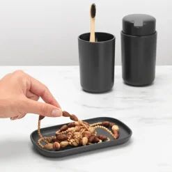 Set de accesorios para el baño ReNew Brabantia, gris oscuro