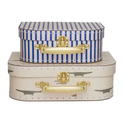 Set de maletas Mini crocodile & stripes, Beige