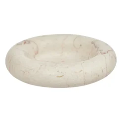 Soporte para velas Savi mármol Ø13,8 cm, Offwhite