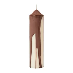 Vela cilíndrica Dryp, Dark Chocolate, 20 cm
