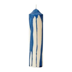 Vela cilíndrica Dryp, Deep Blue, 20 cm