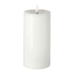 Vela gruesa LED Bright Melt 17,5 cm, blanco