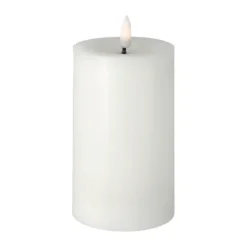 Vela gruesa LED Bright Melt 15 cm, blanco