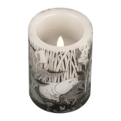 Vela gruesa LED Moomin 10 cm, The pond