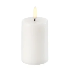 Vela gruesa LED Uyuni blanco Ø5 cm, 7,5 cm