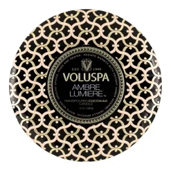 Vela perfumada Maison Noir 3-wick Tin 40 horas, Ambre Lumiere