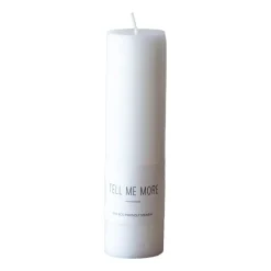 Vela Tell Me More M 15 cm, blanco