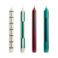 Velas Pattern 4-pack, Greens-burdeos