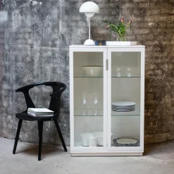Vitrina Aoko 120 cm, Lacado blanco