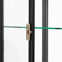 Vitrina Private, Vidrio, marrón-roble teñido de negro