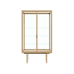 Vitrina Private, Vidrio, roble teñido claro