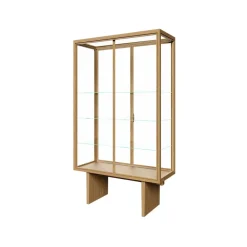 Vitrina Private, Vidrio, roble teñido claro