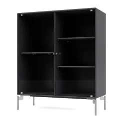 Vitrina Ripple II 69,6x82,2x30 cm, Anthracite-ben chrome