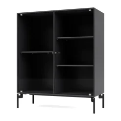 Vitrina Ripple II 69,6x82,2x30 cm, Anthracite-ben black